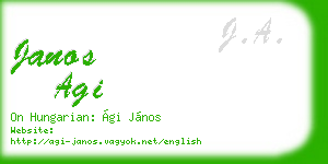 janos agi business card