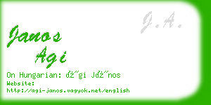 janos agi business card